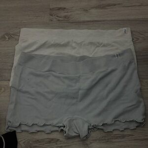 2 pairs Women's blue and White Shorts